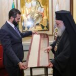 الرئيس الشرع يزور الكنيسة المريمية بدمشق القديمة ويلتقي البطريرك يوحنا العاشر الرئيس الشرع يزور الكنيسة المريمية بدمشق القديمة ويلتقي البطريرك يوحنا العاشر