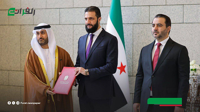 الرئيس الشرع يتقبل أوراق اعتماد سفير دولة الإمارات العربية المتحدة لدى سوريا